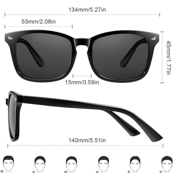 3 Pack Sunglasses for Women Men Vintage Polarized Women Sunglasses